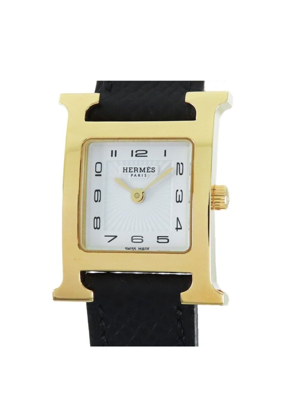 Hermes H Watch White SS Epsom